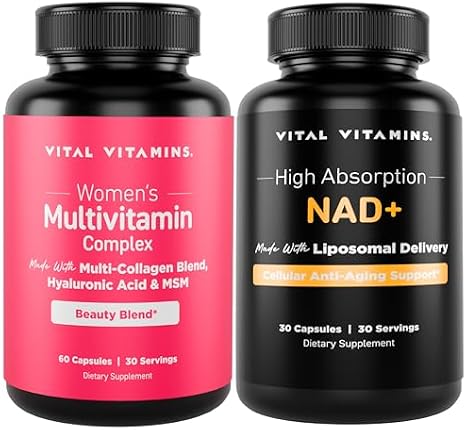 Vital Vitamins Women's Multivitamin Complex + NAD+ Supplement