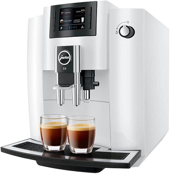 Jura 15559 E6 Automatic Espresso Machine (Piano White)