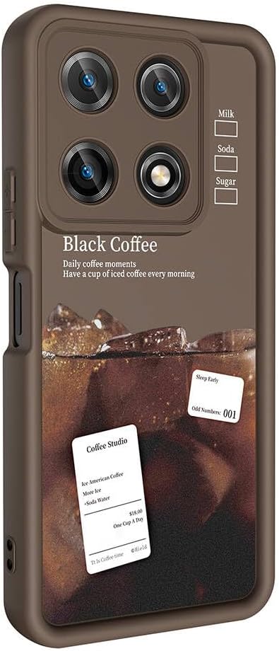 Zore İnfinix ile uyumlu Note 30 Pro Kılıf Kamera Korumalı Baskılı Arka Yüzey Zore Klas Kapak Koyu Kahve