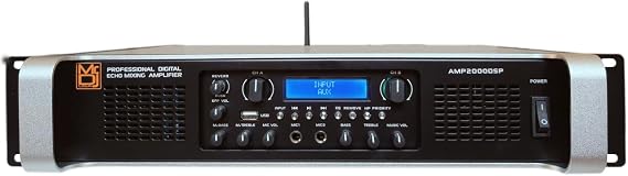 MR DJ AMP2000DSP 2Ch Class AB 2000W PA DJ Power Amplifier Onboard DSP Bluetooth USB