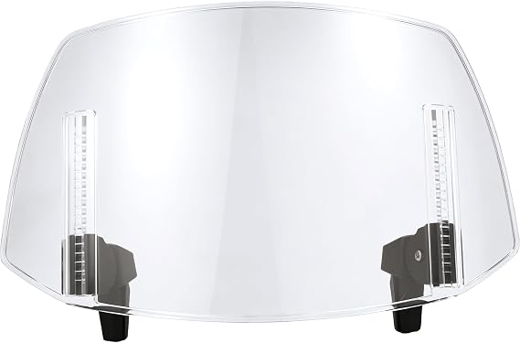 Universal Motorcycle Windshield, Adjustable Transparent Lens Clip on Windshield, Wind Deflector Windscreen Visor Compatible with Highway