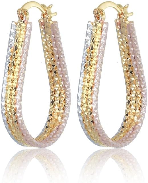 Fashionable Gold Hoop Earrings for Women - Hypoallergenic Hoop earrings Trendy Gold Earrings for women Perfect Gold Hoops Earrings Birthday Gift Idea