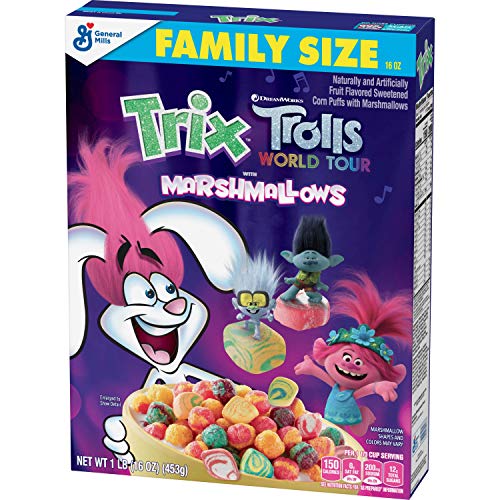 Trix Trolls With Marshmallows Breakfast Cereal, 6Count