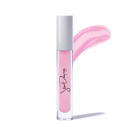 Jillian Dempsey Lip Gloss, Hydrating Plumping High-Shine, Bubble Pink | High-shine lip gloss that hydrates for fuller-looking lips without stickiness. Vegan, clean beauty. Shade Bubble Pink.