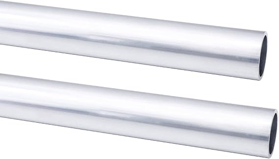 6061 Aluminum Tubing, 3/4" OD Seamless Aluminum Round Tube, 0.08" Wall x 12" Length Metal Straight Pipe for Diy, Industry, Decoration, 2Pcs