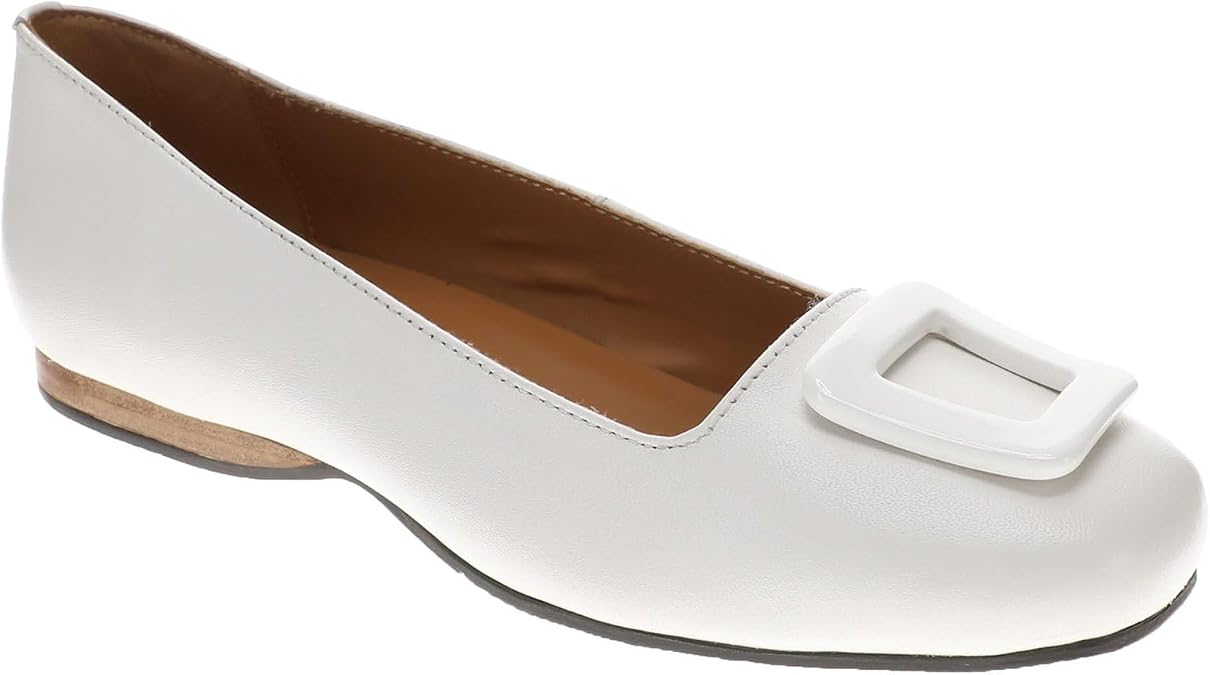 ARRAY Womens Jubilee Nappa Leather Flat with Ornament Detail, Sky Blue