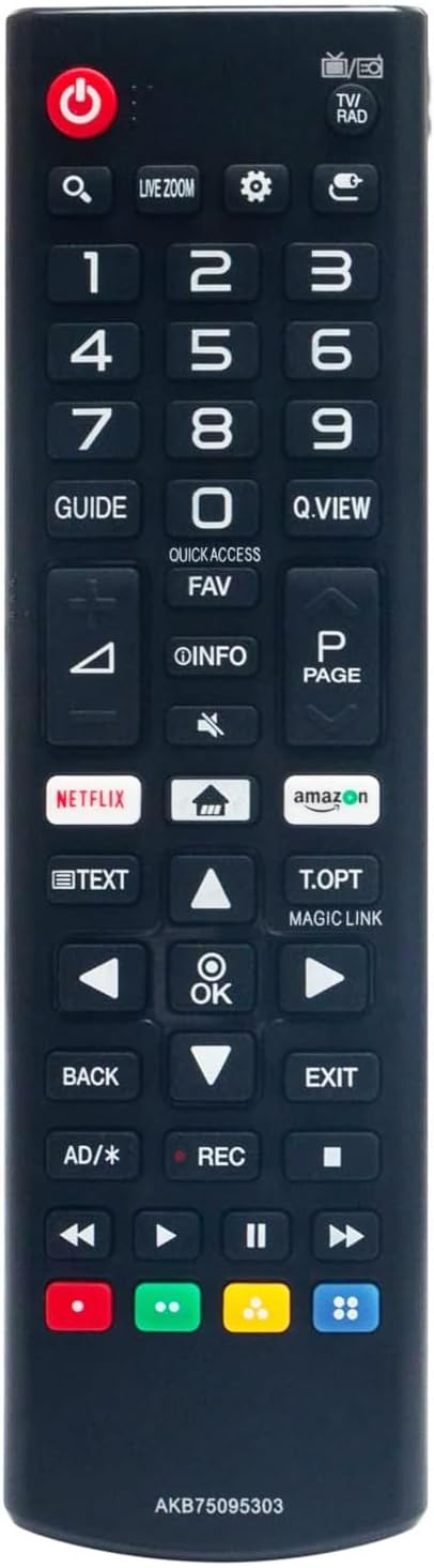 ALLIMITY AKB75095303 Replacement Remote Control Compatible with LG 4K OLED LCD HDTV 65UJ6580-UE 70UJ6520-UA 70UJ6570-UB 70UJ657A-UC 75UJ6470-UC 55UJ670V-ZD 43UJ6350 49UJ6200