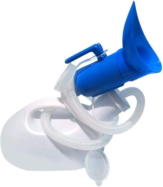 qiuqiu 2000ML Urine Bottles for Men Women, Urinal Pee Bottle Portable Urinal Potty with Lid and Extension Tube, Great for Hospital, Car Travel, Outdoor Camping, Traffic Jam-White