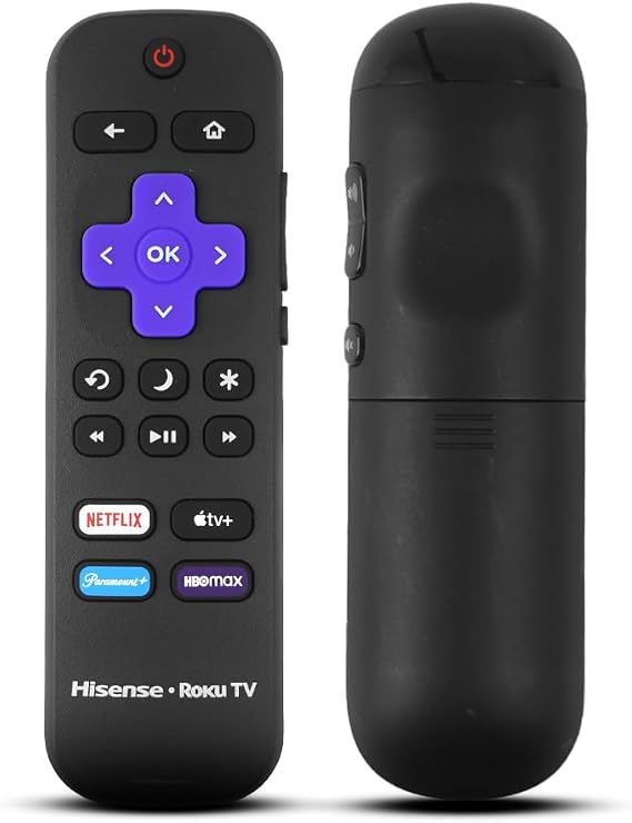 Original Remote Control fit for Hisense Roku Smart TV with Netflix, Apple TV, Paramount, and HBOmax Shortcuts