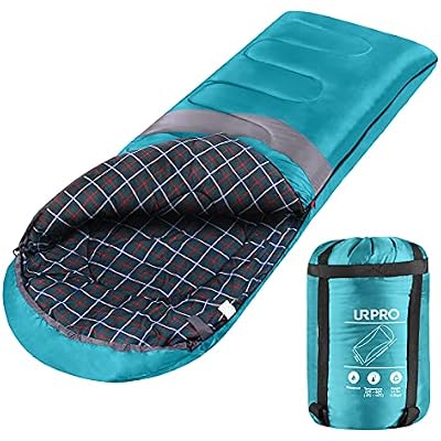 1.6kg Sleeping Bag 3-4 Seasons Warm Cold Weather Lightweight, Portable, Waterproof Sleeping Bag with Compression Sack for Adults & Kids - Indoor & Outdoor: Camping, Backpacking, Hiking