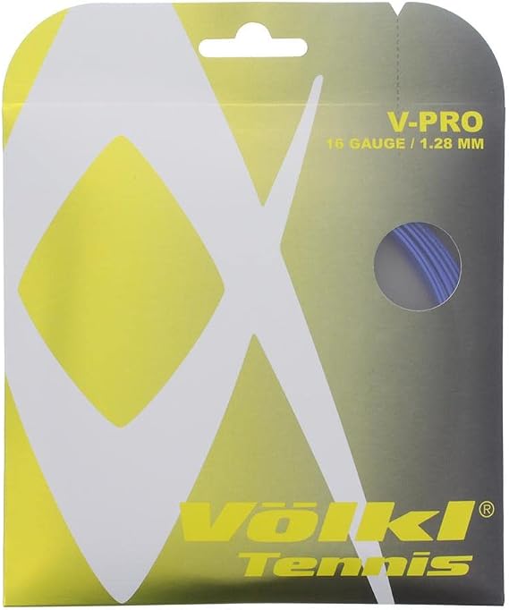 Volkl V-Pro | Tennis Racquet String | Durability & Firm Feel | Smooth Co-Polymer String. (Blue, 17g Set)