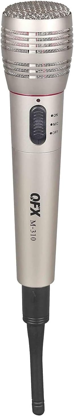 QFX M-310 Wireless Dynamic Professional Microphone, Silver