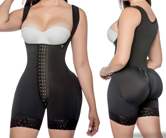 Stage 2 Colombian Faja Post Surgery Compression Garment High Compression Open Bust BBL Body Shaper