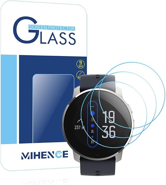 Compatible for Suunto 9 Peak/Peak Pro Screen Protector, 9H Tempered Glass Screen Protector for 9 Peak / 9 Peak Pro / 9 Peak Titanium Smartwatch (3PCS)