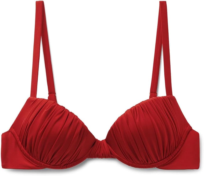 CALZEDONIA Shiny Satin Padded Push-Up Bikini Top