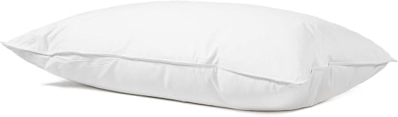 Premier Medium Down and Feather Pillow, Ideal Support for Back Sleepers, Queen Size, White