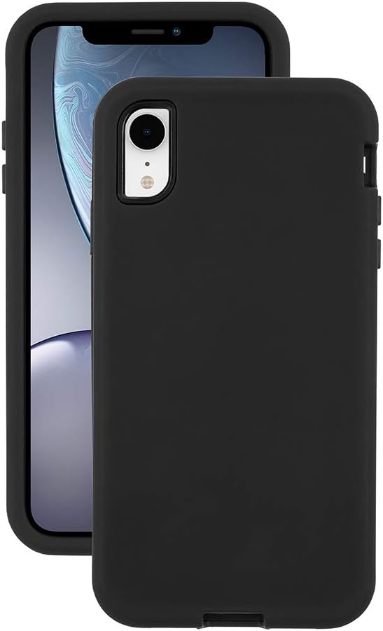 EMERGE ULTRA FORCE iPhone XR Protective Cell Phone Case with Holster and 10 Foot Drop Protection - Black