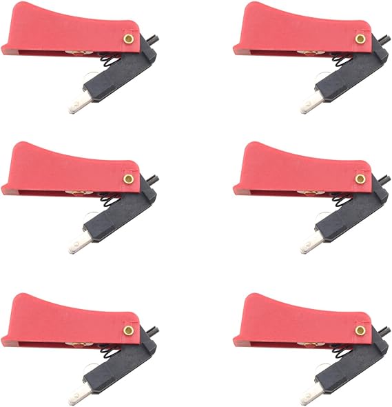 6PCS Trigger Switch High Sensitivity Trigger Switch High Sensitivity Stable Reliable Trigger Switch for Welding Torch, Red and Black
