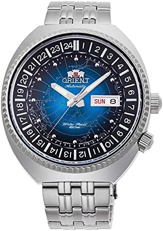 Orient Revival World Map - Classic Mechanical Bracelet and Manual for Men and Stainless Steel Case
