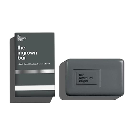 Kaia Naturals the takesumi bright the ingrown bar 2.4oz/68g, Exfoliating Bar Soap with Salicylic Acid and Tea Tree for Ingrown Hairs and Razor Bumps