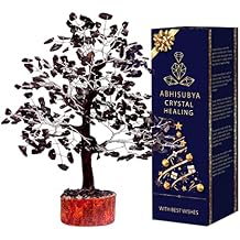 Black Tourmaline Silver Wire Handmade Crystals and Healing Stone Natural Gemstone Fortune Bonsai Money Tree | Good Luck | Wealth | Prosperity | Home Office Decor | Spiritual Gift | Feng Shui