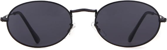 Retro Oval Sunglasses Women Men 90s Hippie sunglasses Metal Frame