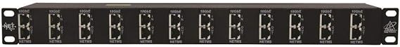 DITEK DTK-RM12NETS 10GBE, 12 Channel, 1U Form Factor, RACKMOUNT POE/ETHERNET Protector, Shielded RJ45 in/Out