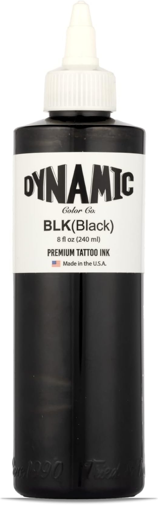 Dynamic Color Black Tattoo Ink, Made in USA Since 1990, 8 oz