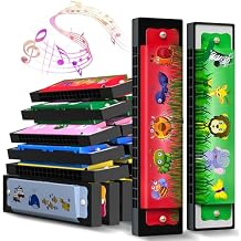 5 Pcs Harmonica for Kids Birthday Party Favor Musical Instrument, Return Gift Cartoon Double Row Harmonica Bulk Toy for Kids Party Favors Goodie Bags Stuffers & Operation Christmas Child Items