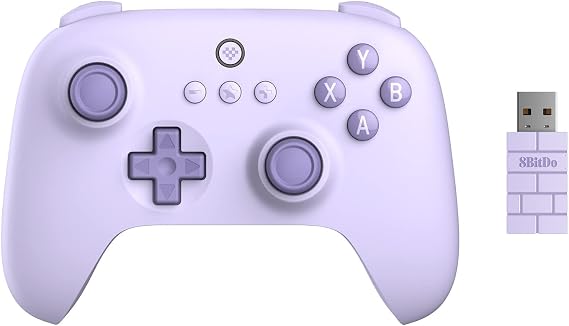 8BitDo Ultimate C 2.4G Purple Wireless Controller Windows, Android ve Raspberry Pi ile uyumlu