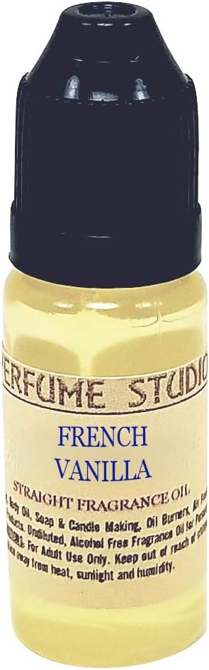 Perfume Studio Vanilla Fragrance Oil for Soap Making, Candle Making, Perfume Making, Oil Burners, Air Fresheners, Body Mists, Incense, Hair & Skincare Products. Pure Parfum; 12ml (French Vanilla)