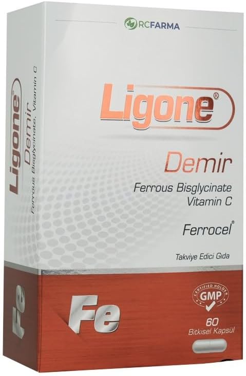 Ligone Demir 60 Kapsül AROMASIZ Renkli
