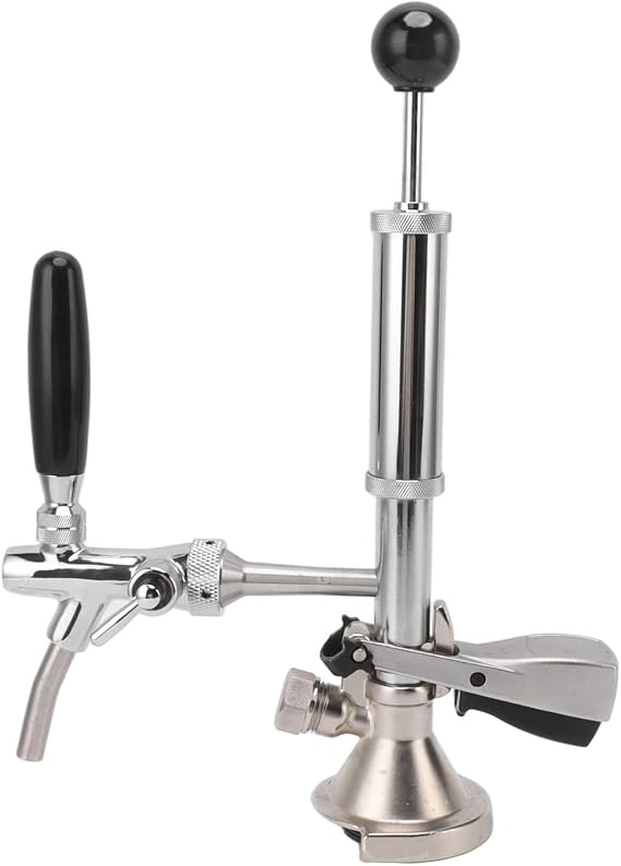 Stainless Steel Beer Keg Tap, Reusable Beer Keg, 4 Inch Beer Keg Party Pump, Beer Kegerator Pump for Homebrew Picnic Parties Welcome Parties Wedding Events Family Gatherings