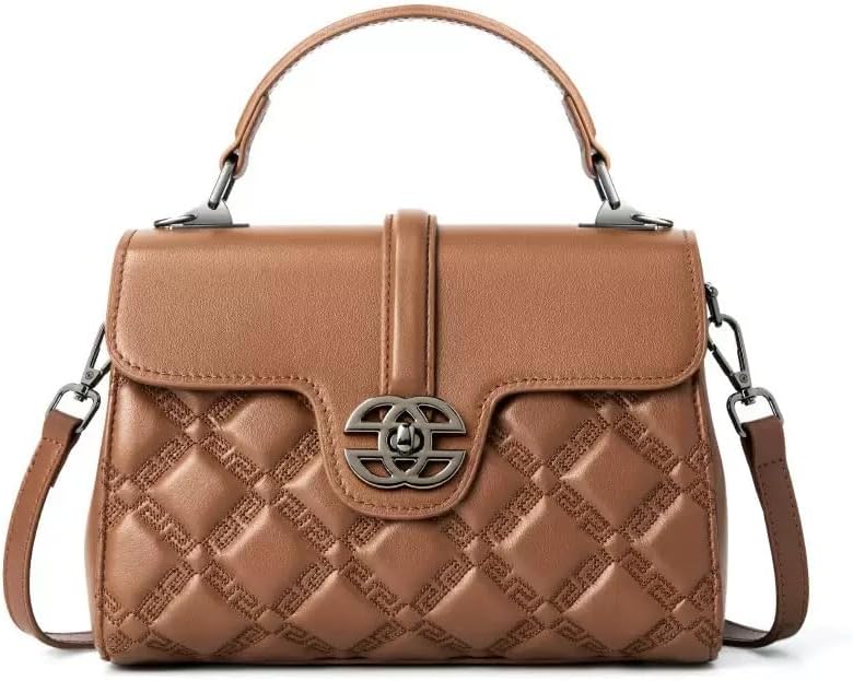 Genuine Leather Crossbody bag for Women,Totes Handbags Purses Shoulder Bag with Adjustable Strap