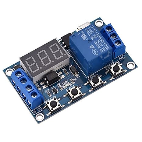 DC 6-30V Digital LED Relay Board Cycle Timing Circuit Switch Timer Delay Module Micro USB 5V