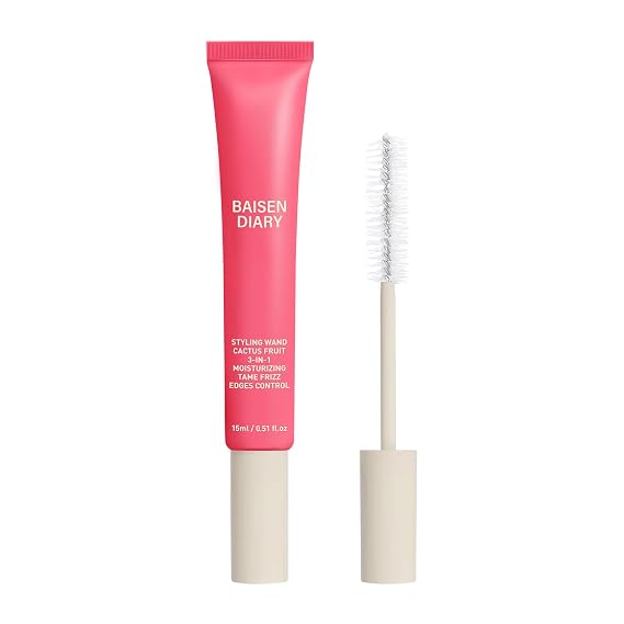 Hair Cactus Fruit 3-in-1 Hair Styling Cream & Flyaway Taming Wand Sleek Finish, Frizz Control, Edge Smoothing & Hair Shine | Natural Oils Formula | Lightweight, Non-Greasy, Travel Size Styling Stick