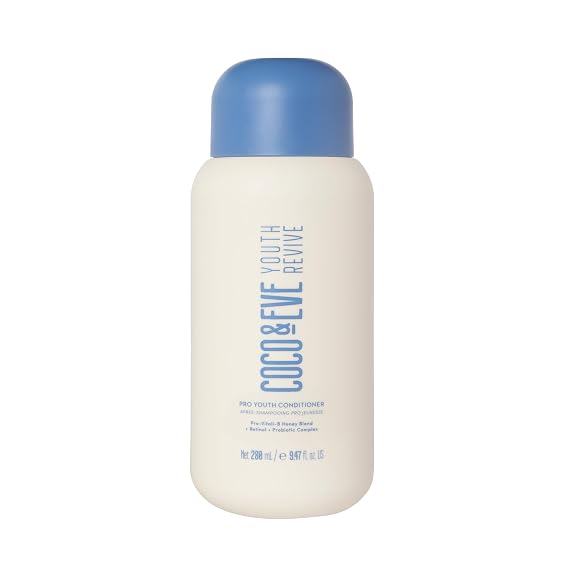 Coco & Eve Youth Revive Pro Youth Conditioner. Anti-Aging, Strength, Shine, Volume. With Honey, Retinol, probiotics for a Youthful Hair. (9.47 fl oz)