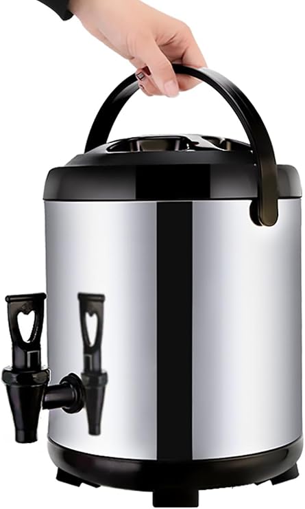 Catering Urn, 6L/8L/10L/12L/16L/20L Hot Water Dispenser with Faucet, Stainless Steel Insulated Bucket Milk Tea Barrel for Hot Water and Beverage
