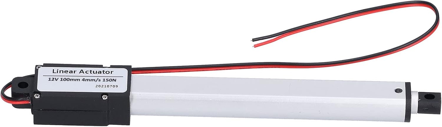 Fafeicy Linear Actuator - DC 12V 100mm Internal Limit Switch Low Noise Electric Mini Linear Actuator for Industrial AgricultureStroke 100mm-4mms-150N