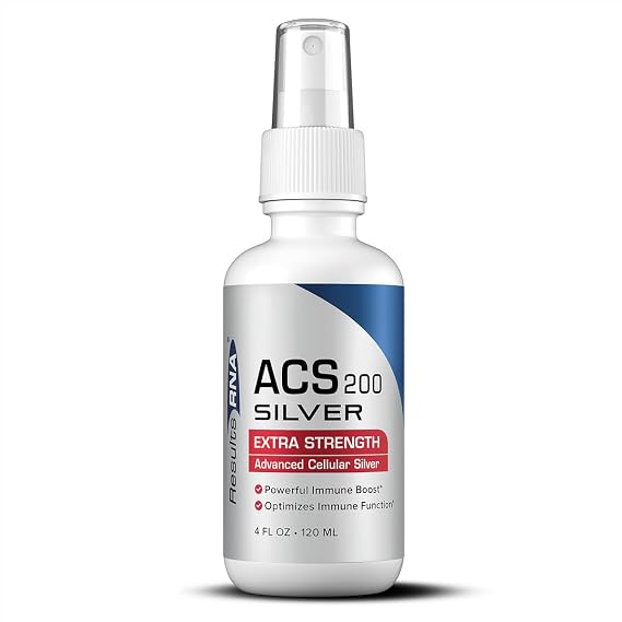 Results RNA ACS 200 Silver Extra Strength Immune System Support 4 oz, 60-Day Supply Advanced Cellular Colloidal Silver Supercharges Your Immune System