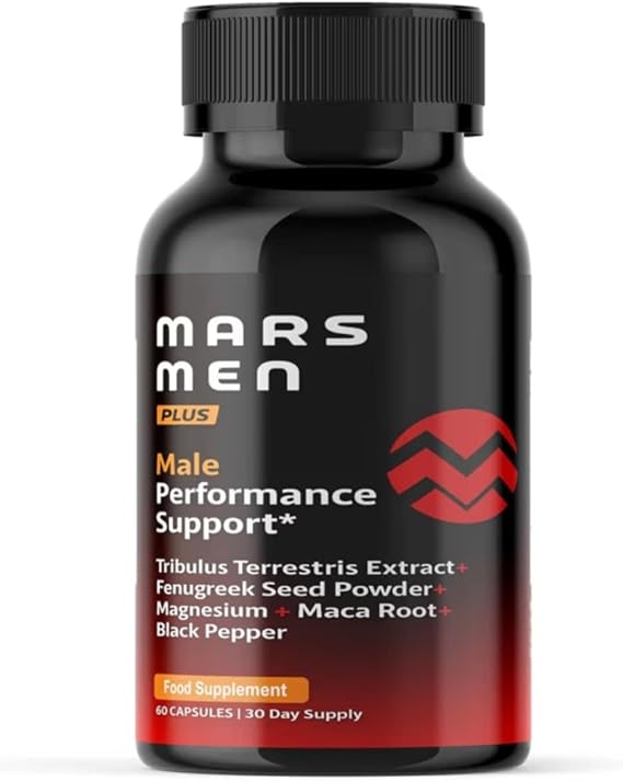 Mars Men Plus - MarsMen Plus Supplement Natural Support Capsules, MarsMen Plus Vitamin Advanced Formula, Mars Man Plus Premium Multivitamin Overall Health Wellness -| 60 Capsules