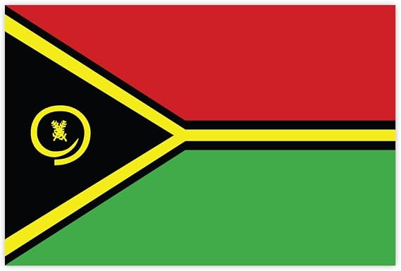 Vanuatu flag sticker decal 5" x 3"