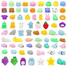 YIHONG 72 Pcs Kawaii Squishies, Mochi Squishy Toys for Kids Party Favors, Mini Stress Relief Toys for Christmas Party Favors, Classroom Prizes, Birthday Gift, Goodie Bag Stuffers