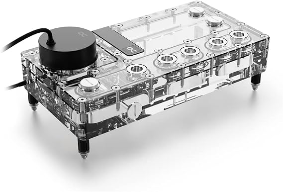Alphacool Core Distro Plate 240 Right with VPP Pump (15478) | VPP Apex Pump Integrated, 240mm, 164ml Reservoir, 8x G1/4" Ports + Drain Port, 24012593.32mm