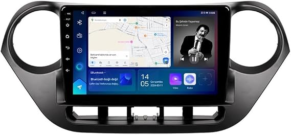 9 İnç Android Multimedya CarPlay Android Auto Navigasyon Kameralı 4GB RAM 32GB - Hyundai i10 2013-2019 ile uyumlu
