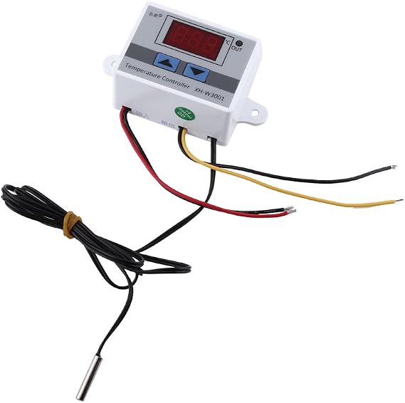 XH-W3001 Mini Thermostat Switch, 12V Digital Intelligent High Precision Temperature Controller Thermostat Reptile with Sensor Probe