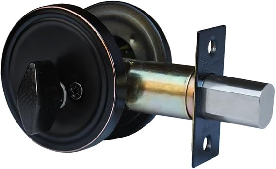 CONSTRUCTOR CON2914 Deadbolt Door Lock Set Single Cylinder, Oil Rubbed Bronze
