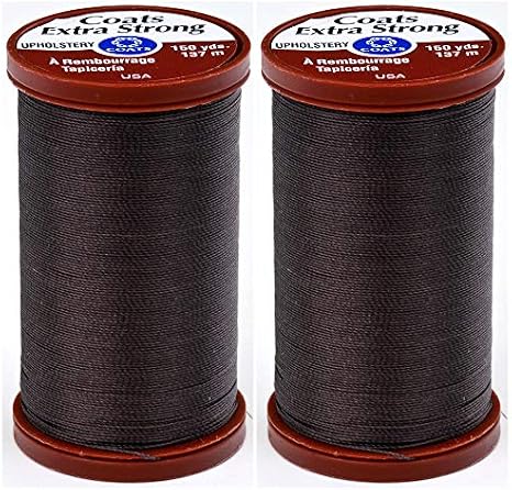 2-Pack Bundle COATS & Clark S964-8960 Extra Strong Upholstery Thread, 150-Yard, Chona Brown