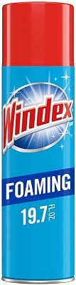 Windex Foaming Glass Cleaner With Ammonia D, Provides Unbeatable Streak-Free Shine, 19.7 Ounce Aerosol