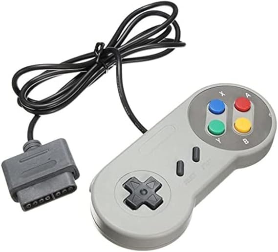 TRIXES SNES Retro Replacement Controller Gamepad For Use With Original Console - Gaming Joypads Gamepad - Suitable for SNES Only NEW Replacement Retro Controller